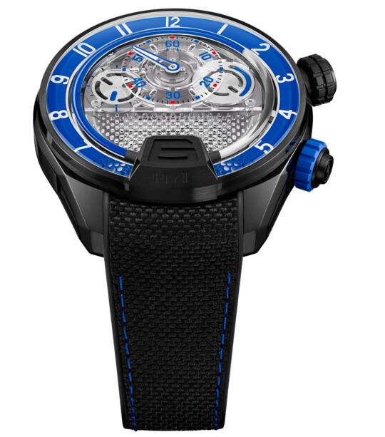 Cheap Luxury Replica HYT H4 Blue Fluid 512-TD-67-BF-RN watch